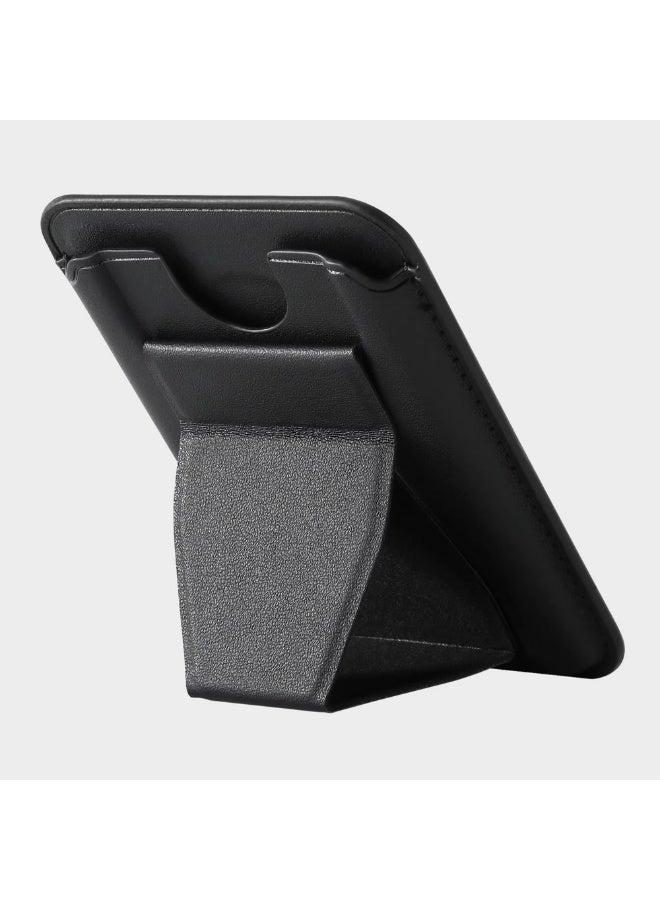 Pack of 2 MagSafe Leather Bracket Clip Stand & Card Holder Stick On Card Holder for Smartphones - 3 in 1 Wallet for Back of Phone Stand, Grip - Image 5